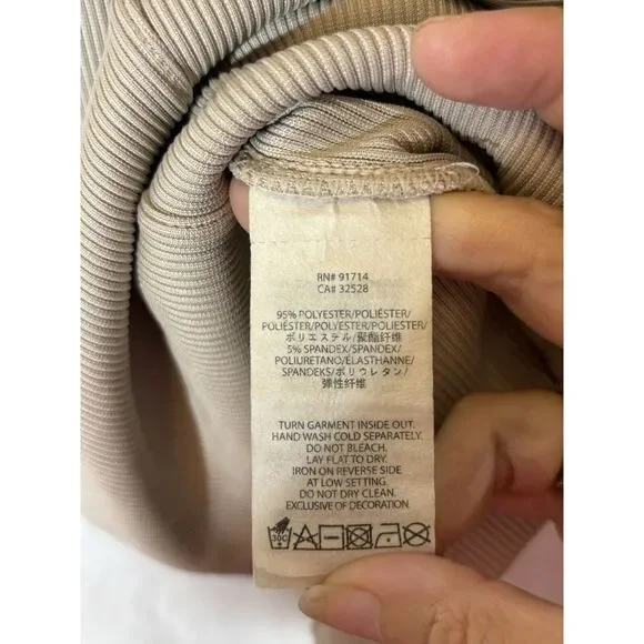 AX Armani Exchange Mini Bandage Dress Women's Medium Tan Stretch Bodycon XS AA18 - Picture 3 of 4